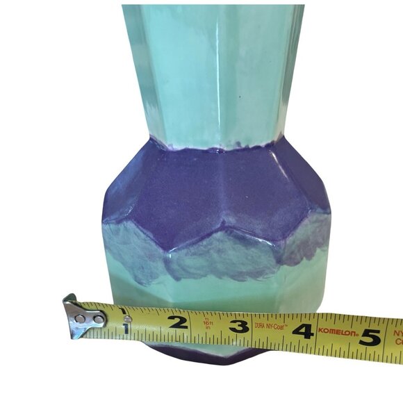 Handpainted Multi Vase Tall Bud Fun Beach Deco Color splash Bright Retro Art - Picture 4 of 6